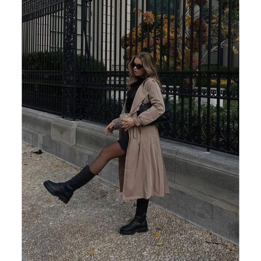 Princess Polly Cassie Trench Coat Tan Sz 2